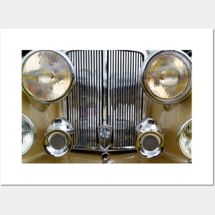 Vintage Car Radiator Grill, 1948 Triumph Roadster Posters and Art